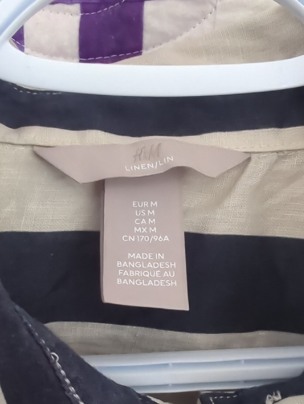 Women's H&M 100% Linen Oversized Button-down Shirt - Picture 2 of 3